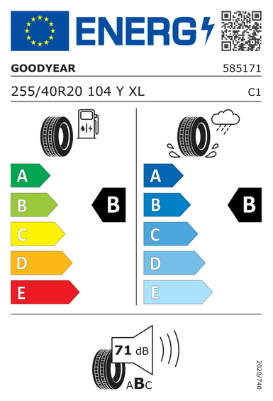 Neumáticos Goodyear EAGLE F1 ASYMMETRIC 5 XL AO SCT 255/40 R20 104Y