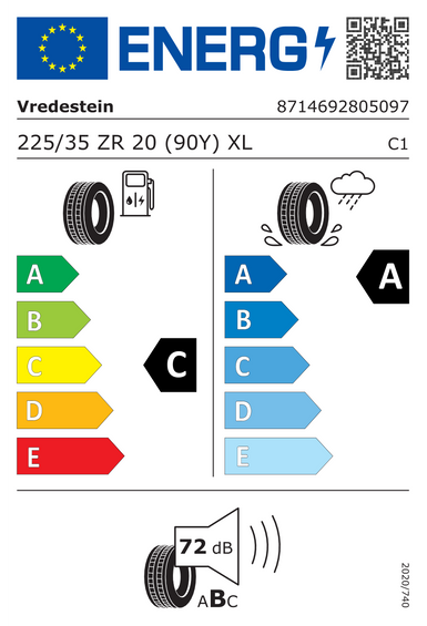 Pneumatiky Vredestein ULTRAC PRO XL FSL 225/35 R20 90Y