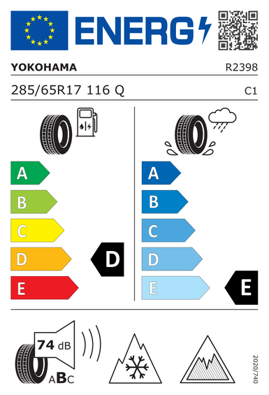 Neumáticos Yokohama iceGUARD G075 285/65 R17 116Q