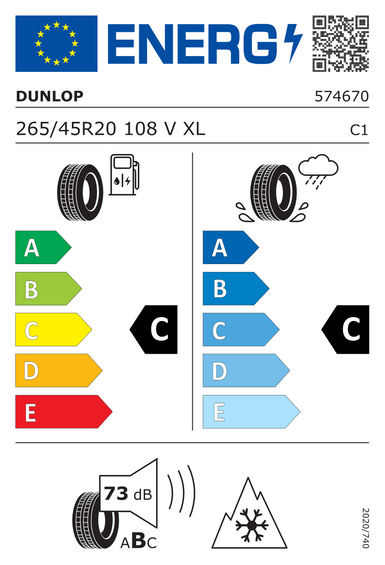 Neumáticos Dunlop WINTER SPORT 5 XL MFS 265/45 R20 108V