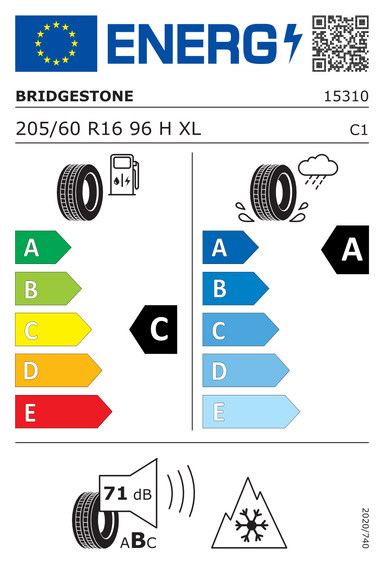 4x RUOTE 16 Invernali AUDI Q2 GA Bridgestone 205/60 R16