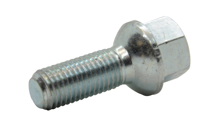 Fixing screw M15x1.25 / 28mm / sphere / galvanized / K17
