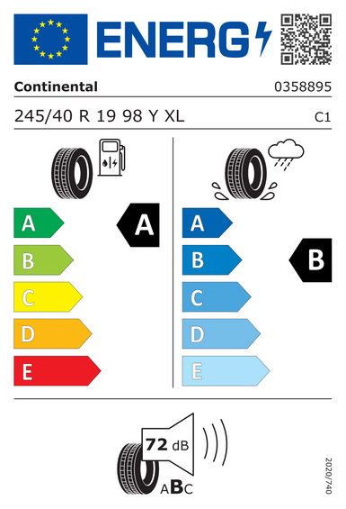 Opony Continental Ecocontact 6 245/40 R19 98Y