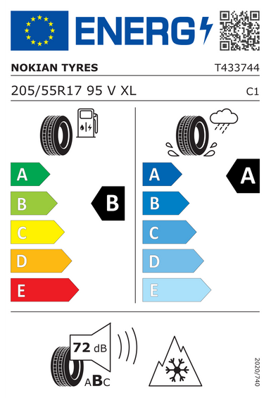 4x ROUES 17 Hiver AUDI A3 ALLSTREET 8Y Nokian 205/55 R17