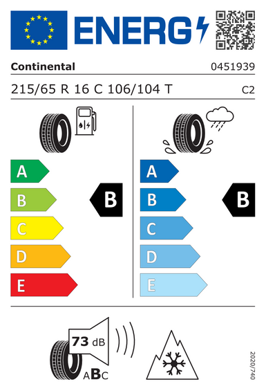 Tires Continental VanContact A/S Ultra 215/65 R16 106T