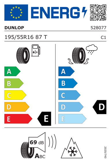 4x RODAS 16 Inverno RENAULT KANGOO I KC KW FL Dunlop 195/55 R16