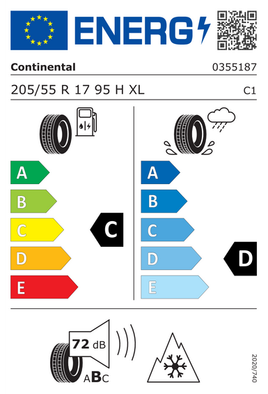 4x RODAS 17 Inverno RENAULT GRAND KANGOO III XFK Continental 205/55 R17