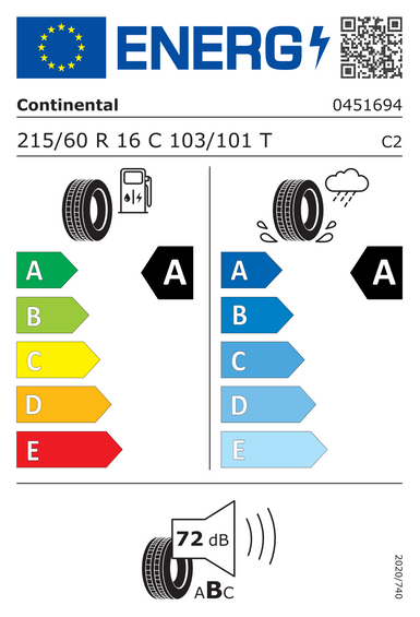 Tires Continental VanContact Eco 215/60 R16 103T