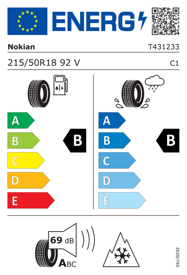 Neumáticos Nokian WR Snowproof P 3PMSF M+S 215/50 R18 92V