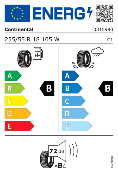 Neumáticos Continental ContiSportContact 5 255/55 R18 105W