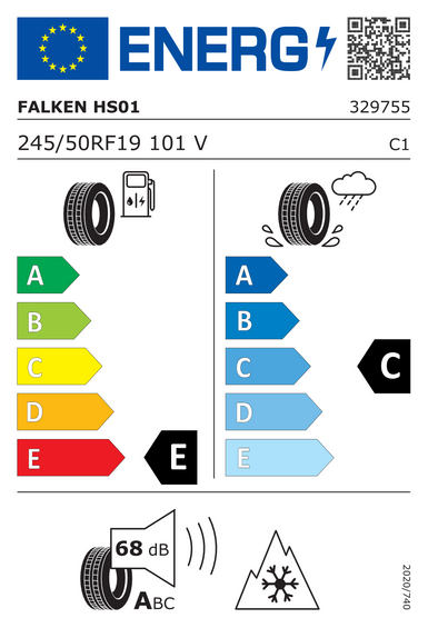Pneus Falken EUROWINTER HS01 RUNFLAT MFS 245/50 R19 101V