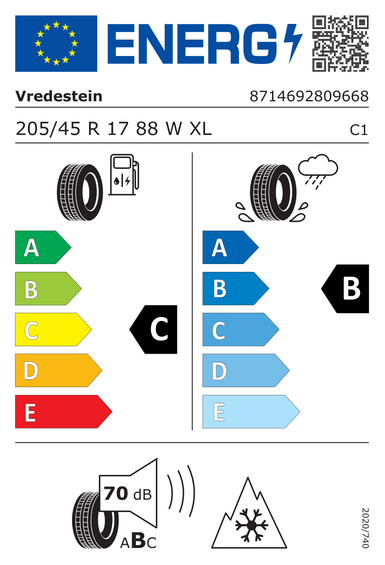 Anvelope Vredestein Quatrac Pro EV XL FSL 205/45 R17 88W
