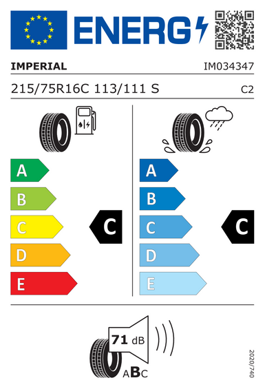 Neumáticos Imperial ECOVAN3 RF19RF 215/75 R16 113S