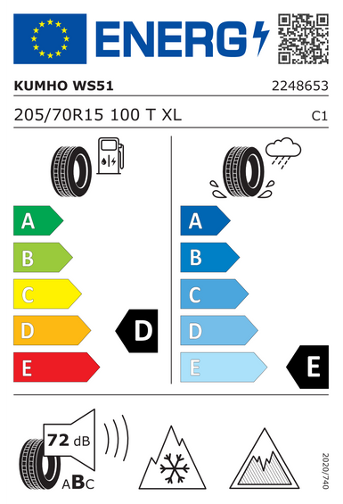 Anvelope Kumho WinterCraft ice WS51 205/70 R15 100T