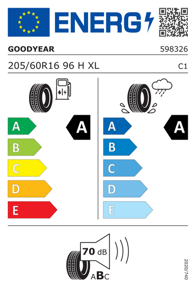 Pneumatiky Goodyear EFFICIENTGRIP PERFORMANCE 2 XL 205/60 R16 96H