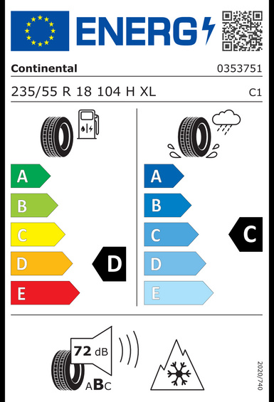 4x RUOTE 18 Invernali TOYOTA RAV4 IV XA40 Continental 235/55 R18
