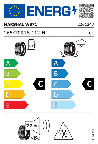 Pneumatici Marshal WS71 265/70 R16 112H