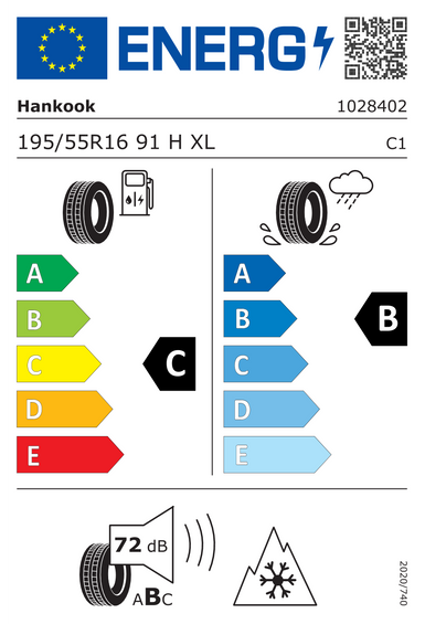 4x RUEDAS 16 Invierno FIAT DOBLO 223 Hankook 195/55 R16