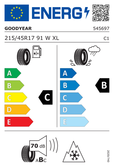 Anvelope Goodyear VECTOR 4SEASONS GEN-3 XL FP 215/45 R17 91W
