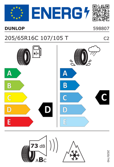 Gumiabroncsok Dunlop ECONODRIVE WINTER 205/65 R16 107T